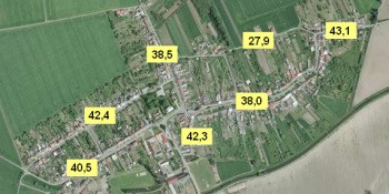 Průměrný věk dle jednotlivých ulic 2008