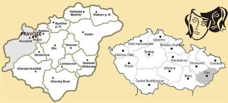 Poloha obce Pravčice